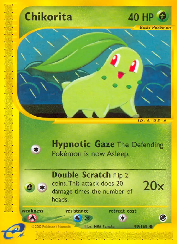 Chikorita — Expedition Base Set #99 (Pokémon TCG card)