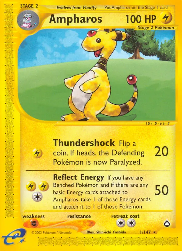 Ampharos — Aquapolis #1 (Pokémon TCG card)