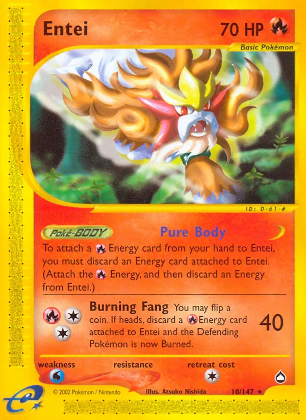 Entei — Aquapolis #10 (Pokémon TCG card)