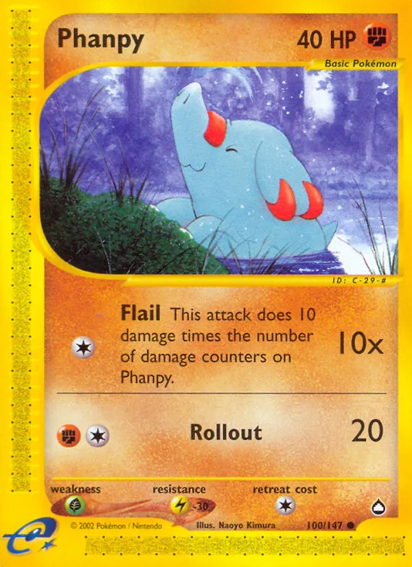 Phanpy — Aquapolis #100 (Pokémon TCG card)