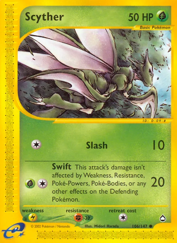 Scyther — Aquapolis #106 (Pokémon TCG card)