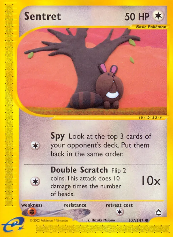 Sentret — Aquapolis #107 (Pokémon TCG card)