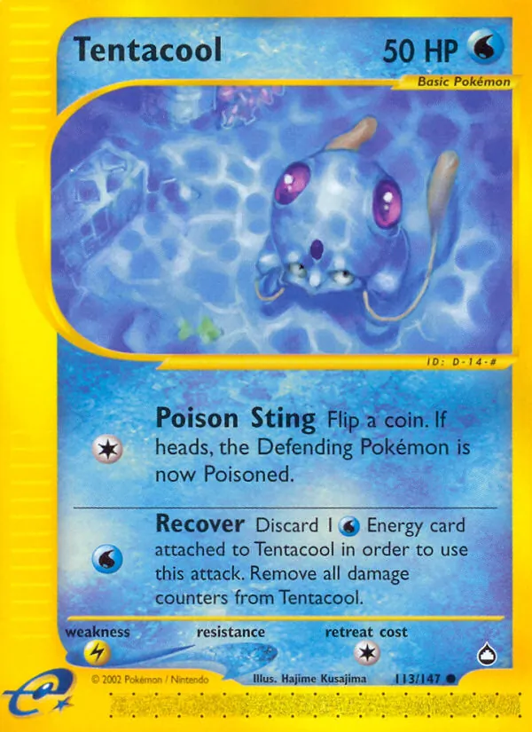 Tentacool — Aquapolis #113 (Pokémon TCG card)