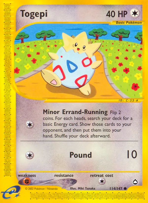 Togepi — Aquapolis #114 (Pokémon TCG card)