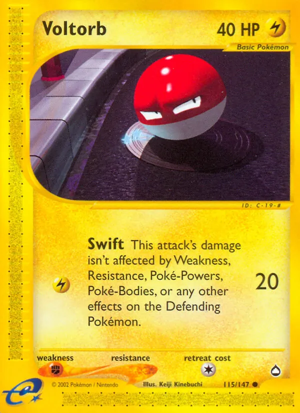 Voltorb — Aquapolis #115 (Pokémon TCG card)