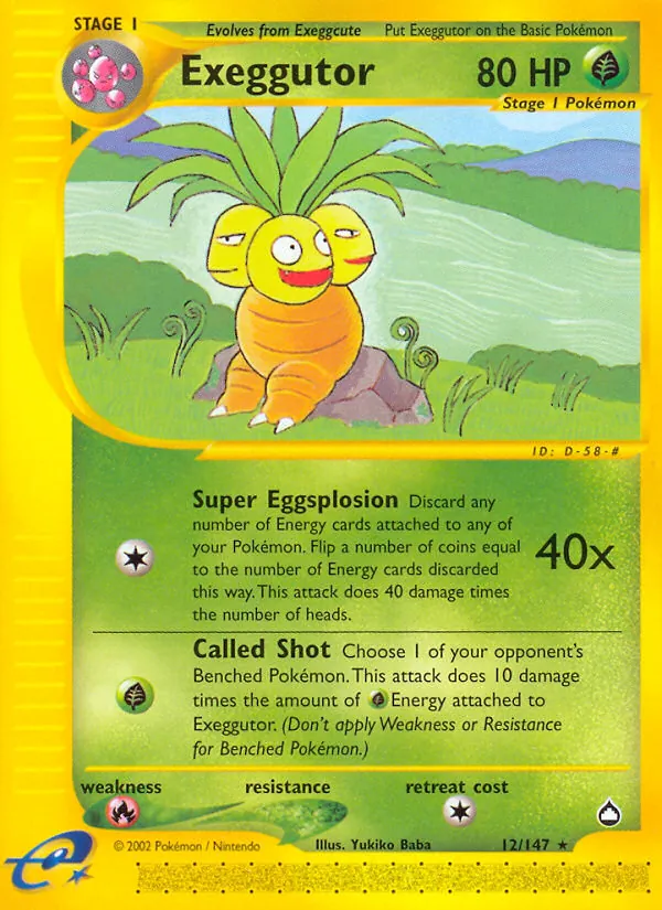 Exeggutor — Aquapolis #12 (Pokémon TCG card)