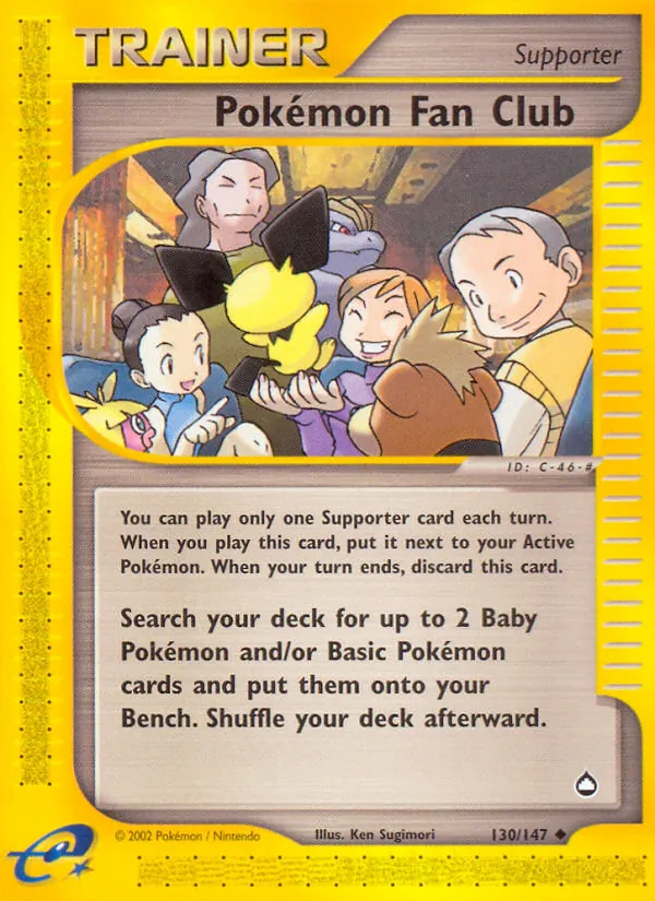 Pokémon Fan Club — Aquapolis #130 (Pokémon TCG card)
