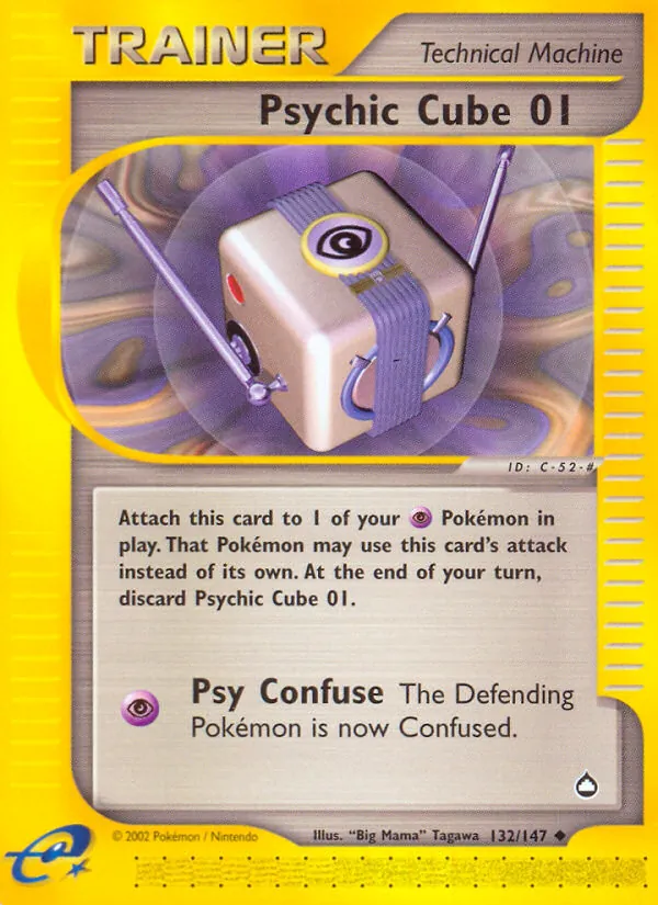 Psychic Cube 01 — Aquapolis #132 (Pokémon TCG card)