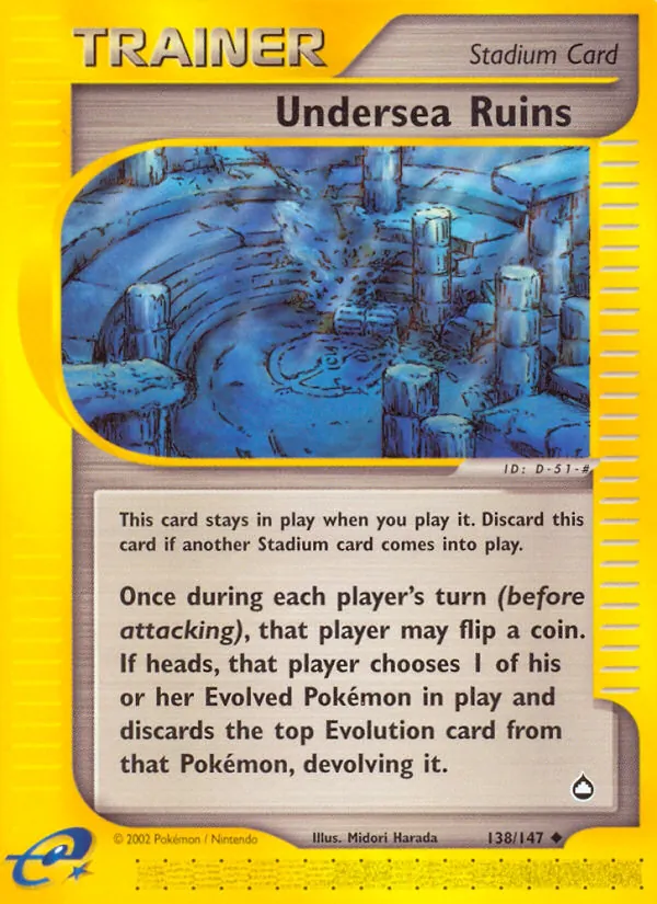 Undersea Ruins — Aquapolis #138 (Pokémon TCG card)
