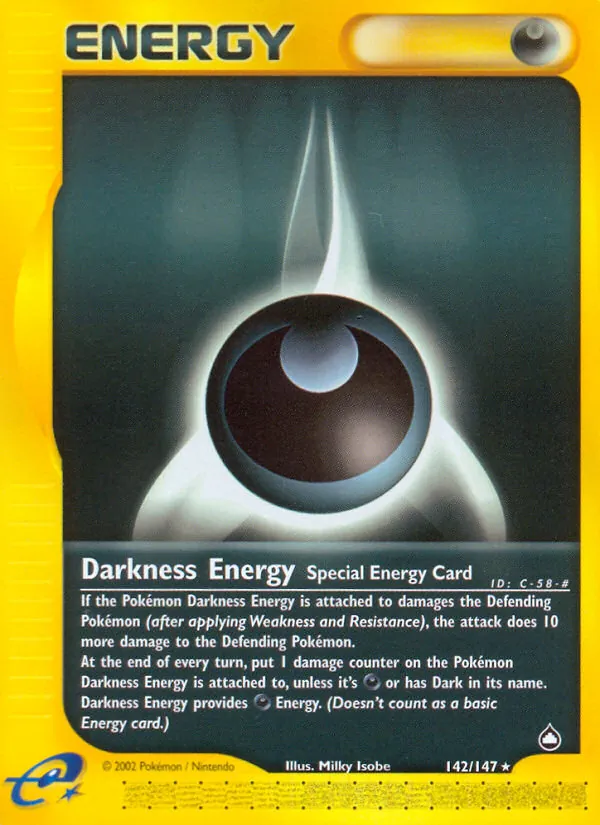Darkness Energy — Aquapolis #142 (Pokémon TCG card)