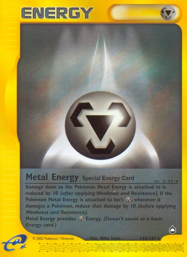 Metal Energy — Aquapolis #143 (Pokémon TCG card)