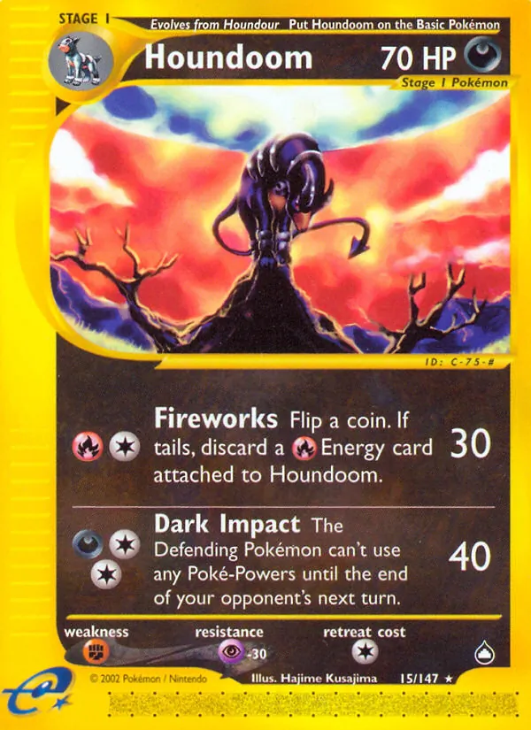 Houndoom — Aquapolis #15 (Pokémon TCG card)