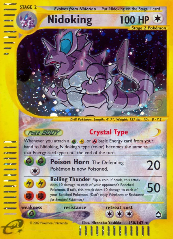 Nidoking — Aquapolis #150 (Pokémon TCG card)