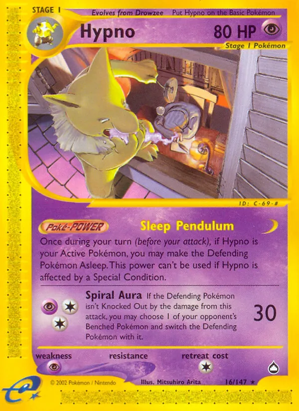 Hypno — Aquapolis #16 (Pokémon TCG card)