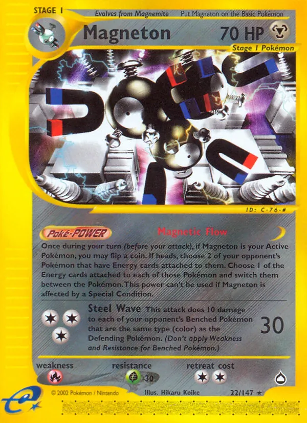 Magneton — Aquapolis #22 (Pokémon TCG card)