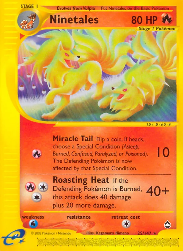 Ninetales — Aquapolis #25 (Pokémon TCG card)