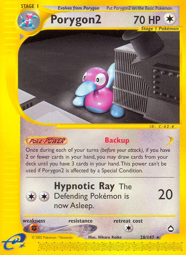 Porygon2 — Aquapolis #28 (Pokémon TCG card)