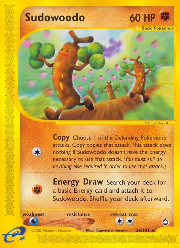 Sudowoodo — Aquapolis #36 (Pokémon TCG card)