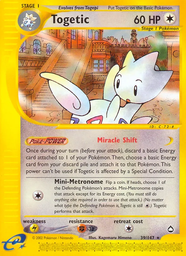 Togetic — Aquapolis #39 (Pokémon TCG card)