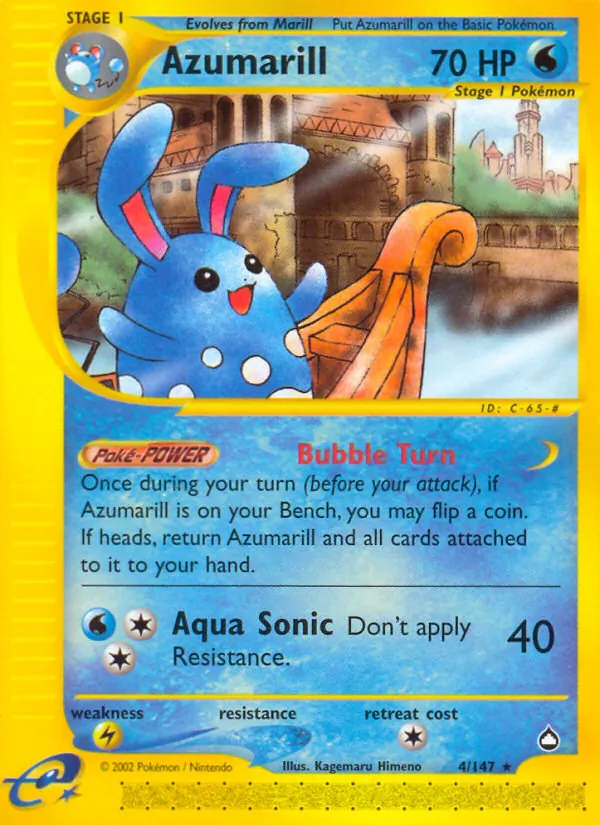 Azumarill — Aquapolis #4 (Pokémon TCG card)