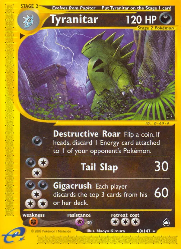 Tyranitar — Aquapolis #40 (Pokémon TCG card)