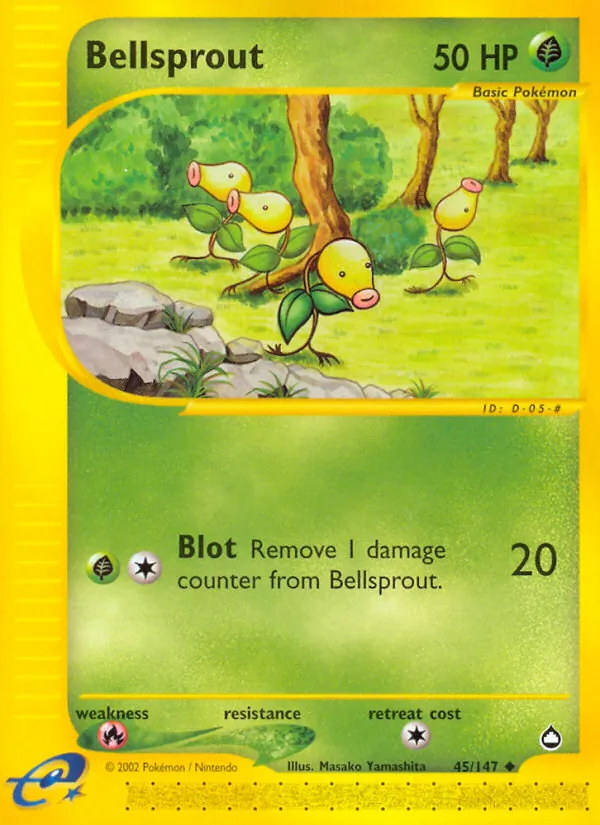 Bellsprout — Aquapolis #45 (Pokémon TCG card)
