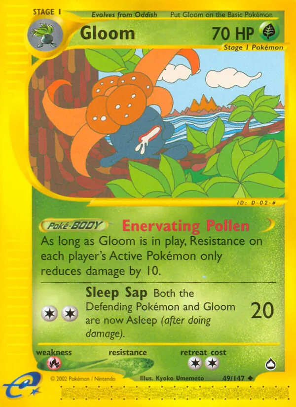 Gloom — Aquapolis #49 (Pokémon TCG card)