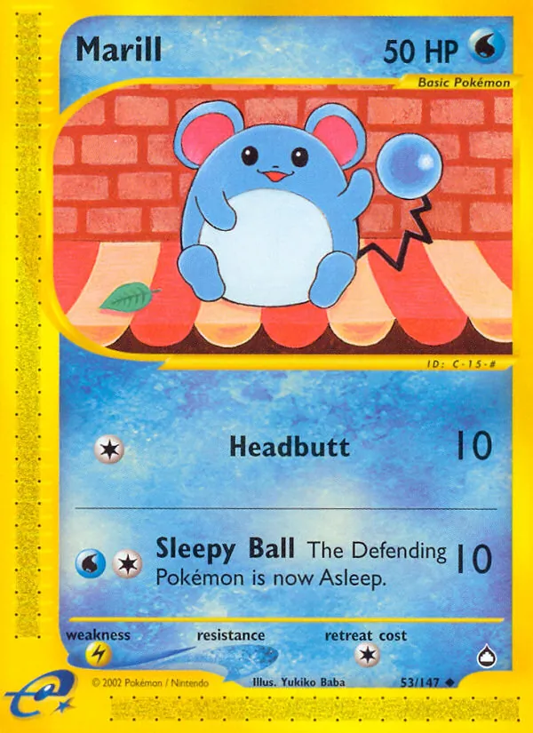 Marill — Aquapolis #53 (Pokémon TCG card)