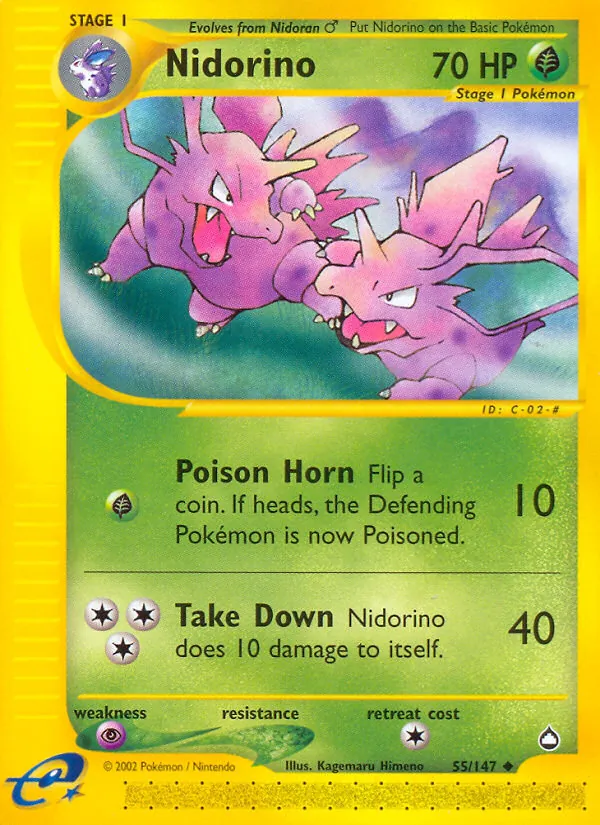 Nidorino — Aquapolis #55 (Pokémon TCG card)