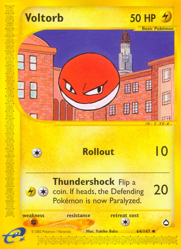 Voltorb — Aquapolis #64 (Pokémon TCG card)