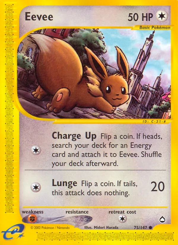 Eevee — Aquapolis #75 (Pokémon TCG card)