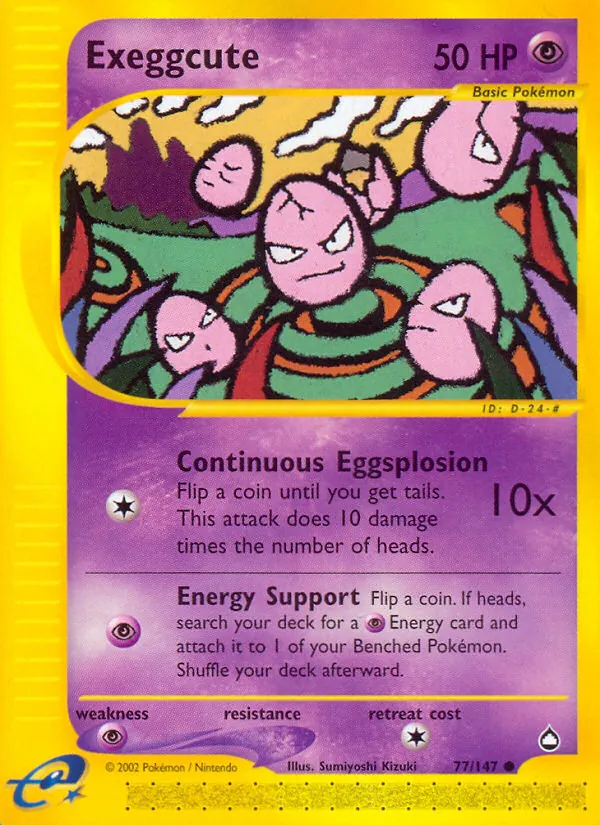 Exeggcute — Aquapolis #77 (Pokémon TCG card)