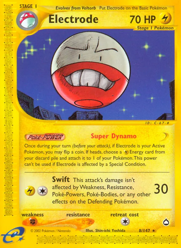 Electrode — Aquapolis #8 (Pokémon TCG card)