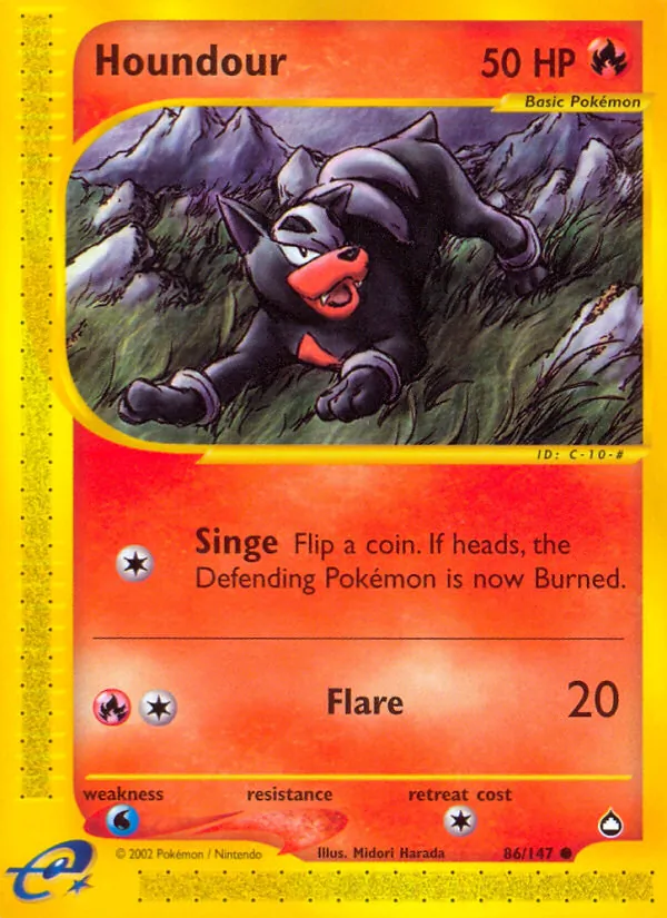 Houndour — Aquapolis #86 (Pokémon TCG card)