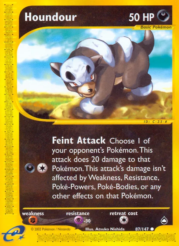 Houndour — Aquapolis #87 (Pokémon TCG card)