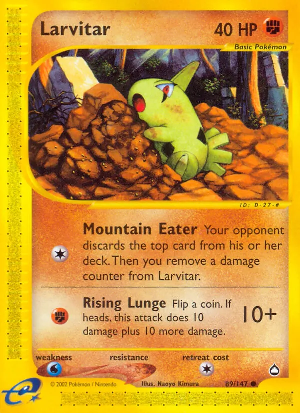 Larvitar — Aquapolis #89 (Pokémon TCG card)