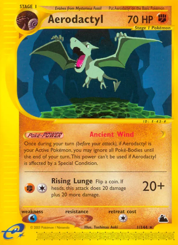 Aerodactyl — Skyridge #1 (Pokémon TCG card)