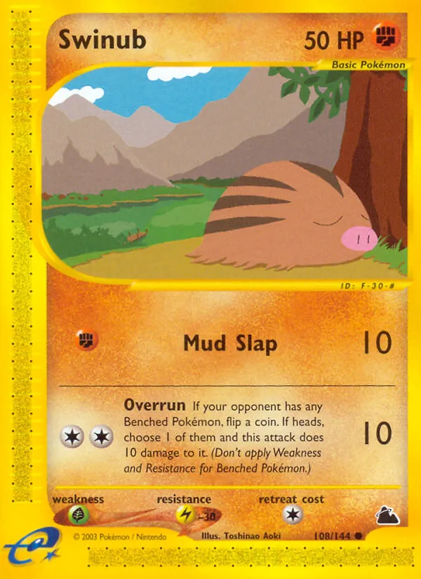 Swinub — Skyridge #108 (Pokémon TCG card)