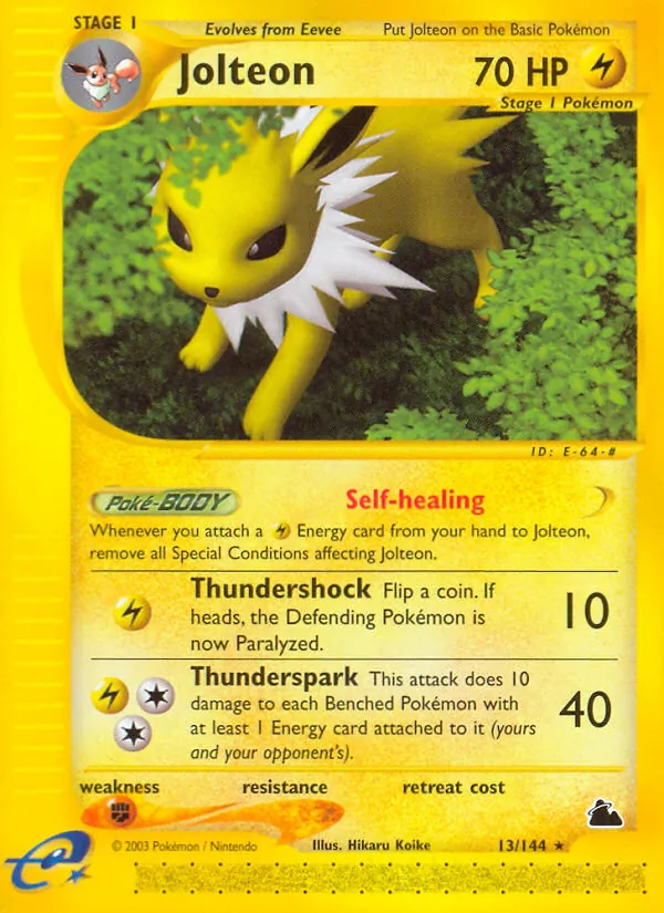 Jolteon — Skyridge #13 (Pokémon TCG card)