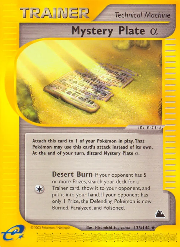 Mystery Plate α — Skyridge #133 (Pokémon TCG card)