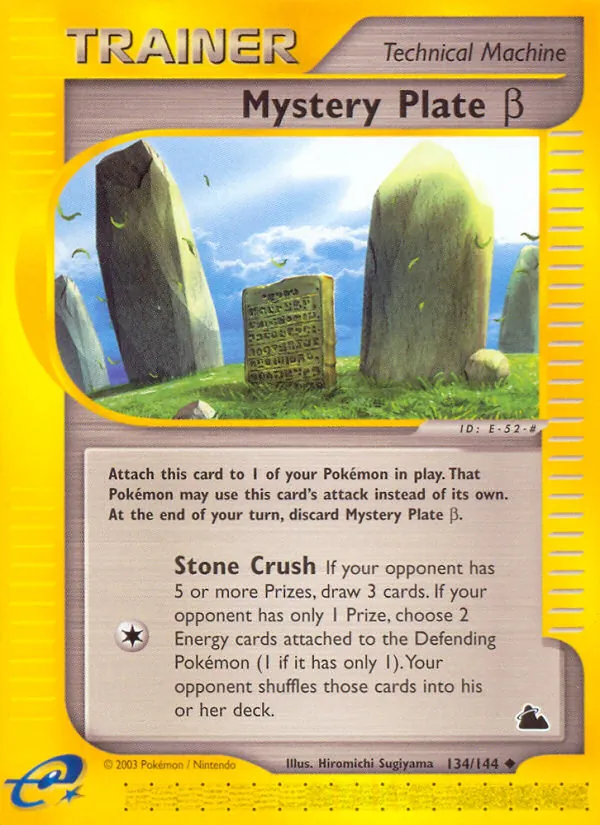 Mystery Plate β — Skyridge #134 (Pokémon TCG card)