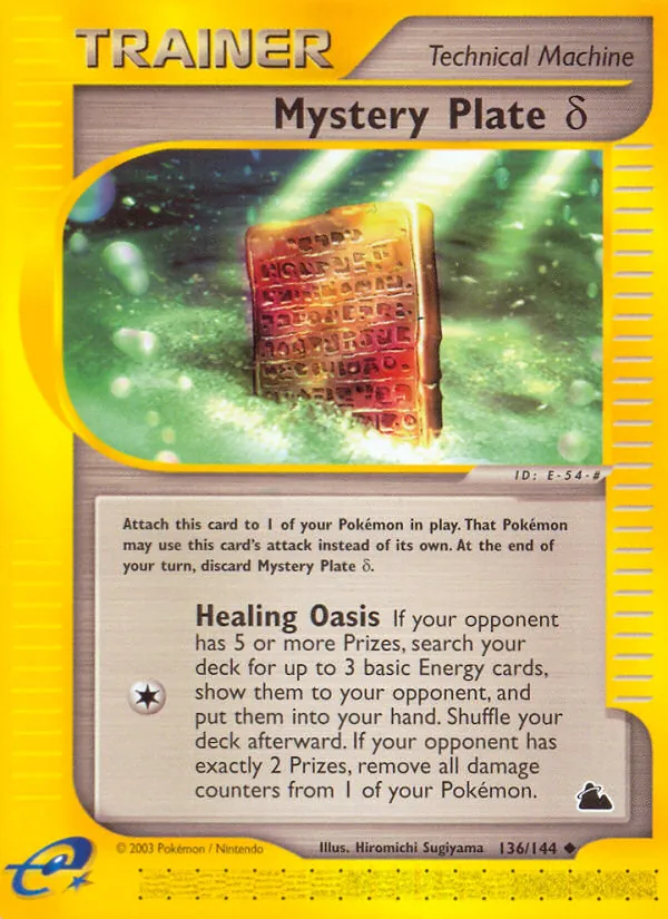 Mystery Plate δ — Skyridge #136 (Pokémon TCG card)