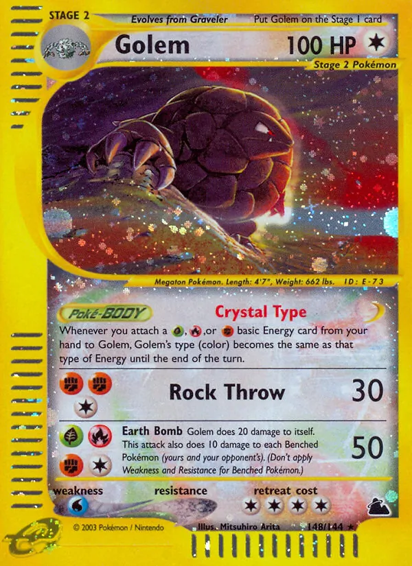 Golem — Skyridge #148 (Pokémon TCG card)