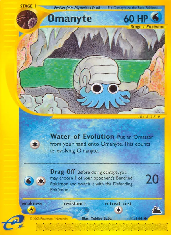 Omanyte — Skyridge #41 (Pokémon TCG card)