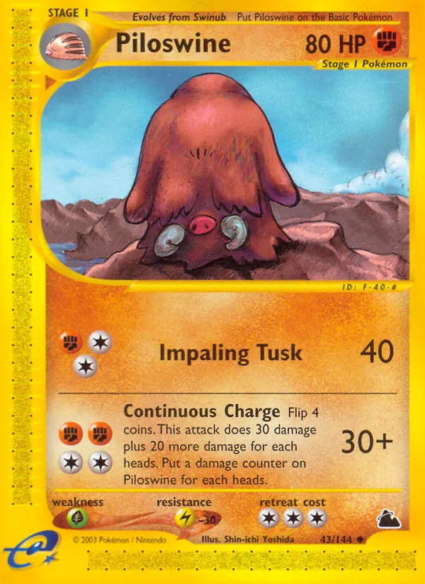 Piloswine — Skyridge #43 (Pokémon TCG card)