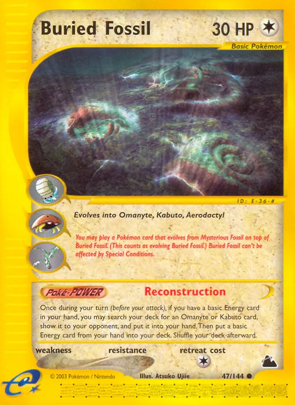 Buried Fossil — Skyridge #47 (Pokémon TCG card)