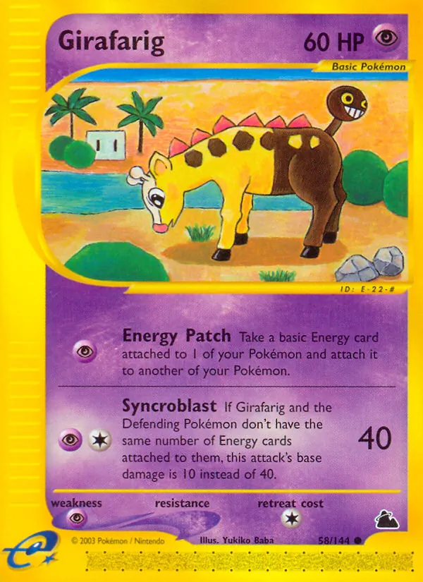 Girafarig — Skyridge #58 (Pokémon TCG card)