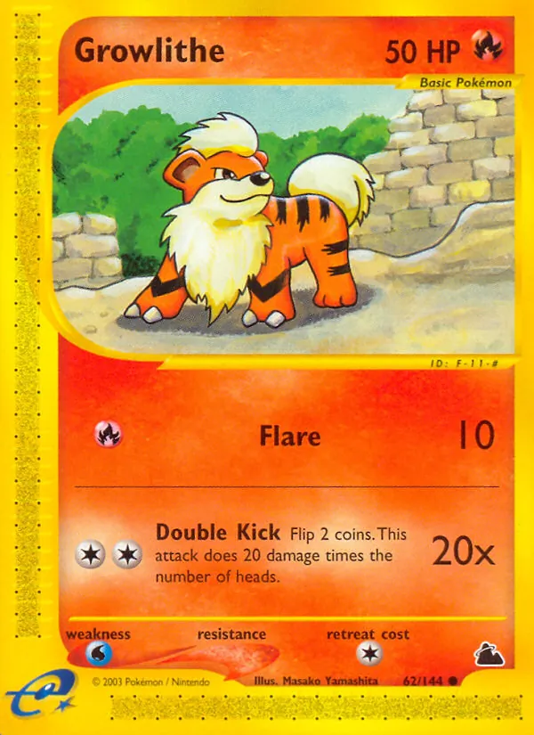 Growlithe — Skyridge #62 (Pokémon TCG card)