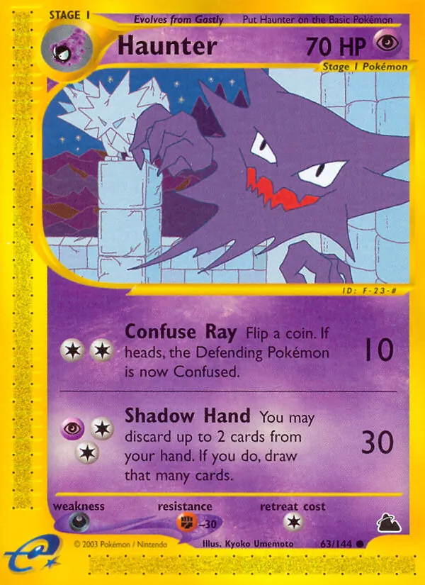 Haunter — Skyridge #63 (Pokémon TCG card)