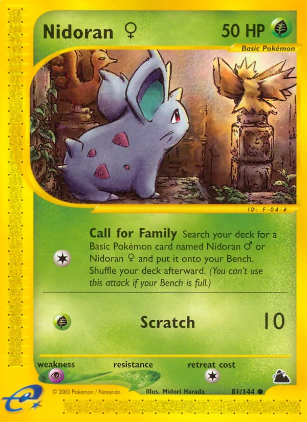 Nidoran ♀ — Skyridge #81 (Pokémon TCG card)